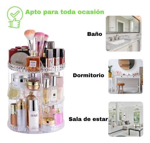 Organizador De Maquillaje Con Rotación Multifuncional