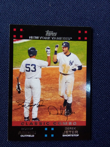 Barajita De Bob Abreu Topps 2007 327 Con Jeter