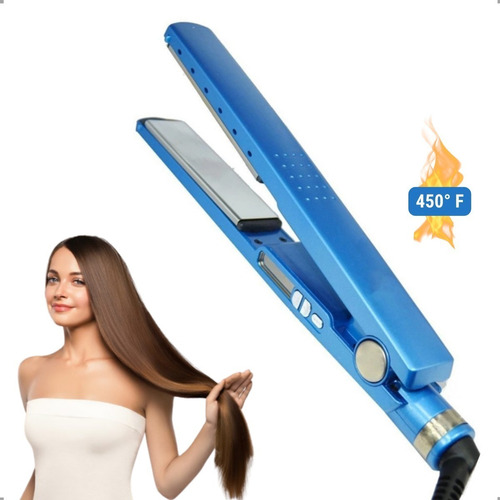 Chapinha Profissional Prancha Cabelo Até 450°f Bivolt Cor Azul 110V/220V