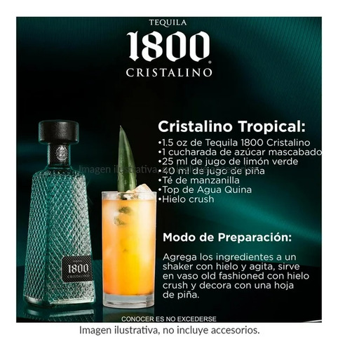 Pack De 6 Tequila 1800 Añejo Cristalino 700ml