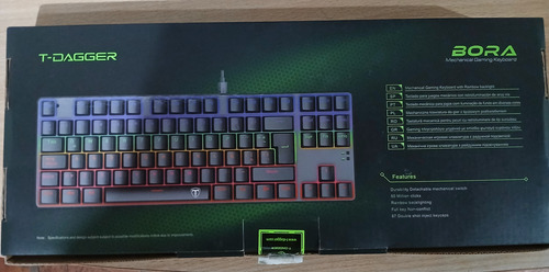 Teclado Gamer T-dagger Bora Qwerty T-dagger Red Con Luz Rgb Negro Español España (Usado)