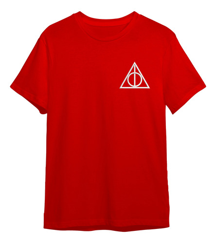 Playera Algodón Bordada Triangulo Reliquias De La Muerte
