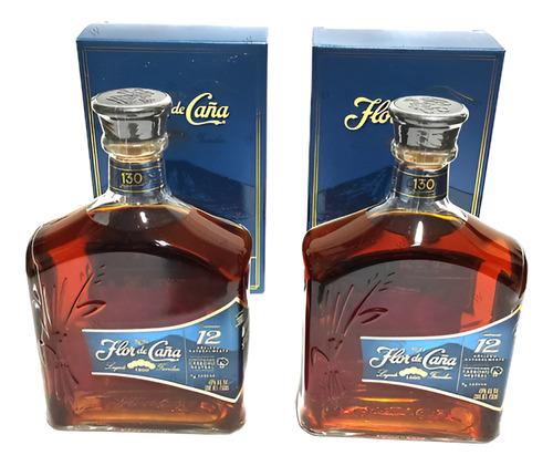 2 Un Rum Flor De Caña Centenário 12 Anos 750 Ml