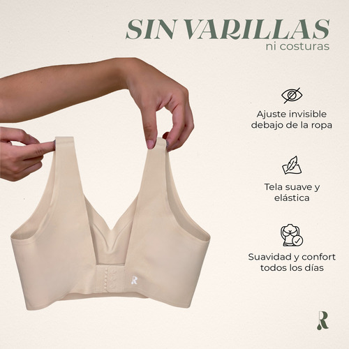 Bra Seamless Ajustable Brasier Mujer Sin Costuras Y Varillas