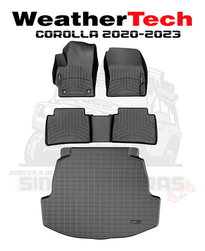 Alfombra Weathertech Tipo Bandeja Corolla 2020-2023