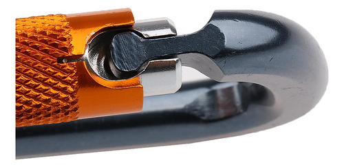 28kn D Carabiner Aluminio Auto Bloqueo Alpinismo Escalada -