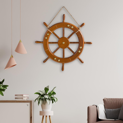 Rueda De Barco De Madera, Decoración De Pared, Timón De