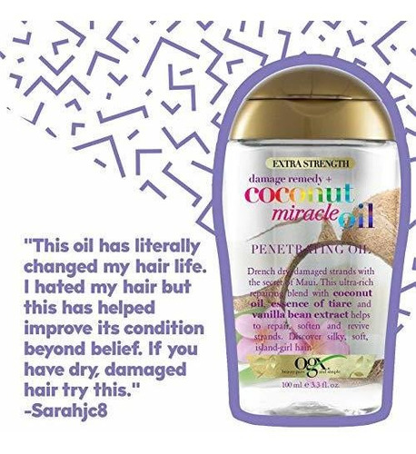 Remedio De Daño Extra Fuerte De Ogx Coconut Miracle