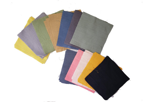 Pack 5 Telas Tusor De Colores 24x24cm Bordar Faisaflor