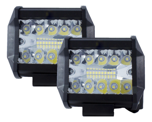 Tunelight 2 Faros Con Estrobo Blanco Auto/moto 20 Leds 57w