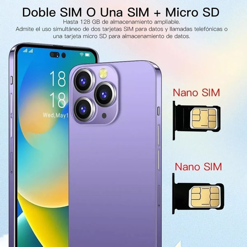 Teléfono Inteligente Android I14 Pro Max 4g 6.5 Pulgadas Ram