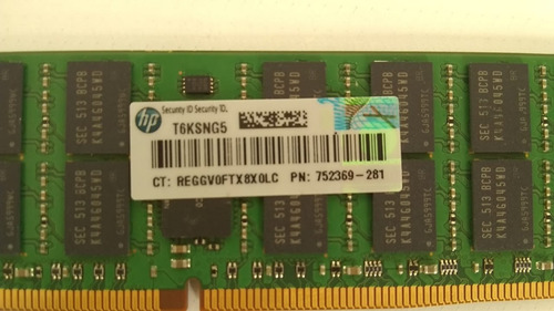 Imagem 2 de 4 de Memória 16 Gb 2rx4 Pc4-2133p-ra0-10 Memoria Ram Hp752369-281