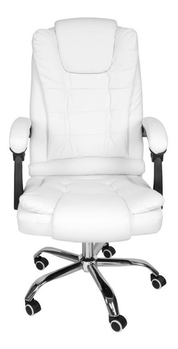 Cadeira de escritório Best Chair Confort CPB ergonômica  branca com estofado de couro sintético