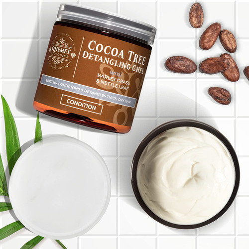Qhemet Biologics Cocoa Tree Detangling Ghee W/ Barley Grass
