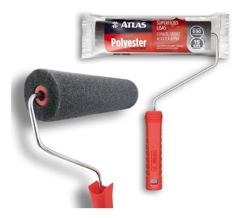 Rolo De Espuma Cinza 15cm Poliéster Atlas 406/15