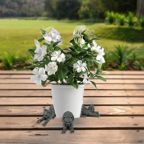 3pcs Flower Pot Feet Animal Figures Practical Resin Lazy Cat