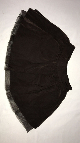 Falda Color Negro Gasa