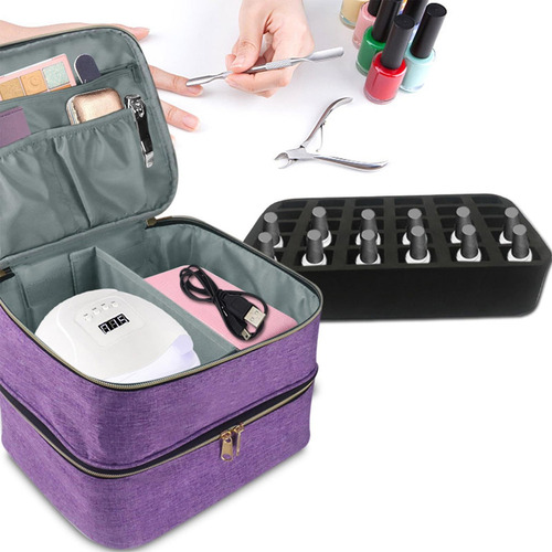 Estuche Portátil Para Esmalte De Uñas, Soporte De Doble M