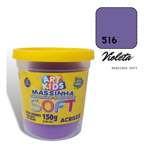 Massinha De Modelar Acrilex Soft 150g Violeta