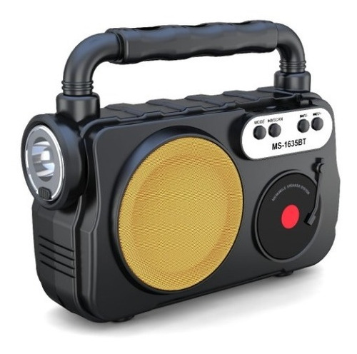 Imagen 1 de 2 de Parlante Bluetooth Speaker Portatil Con Linterna Y Radio
