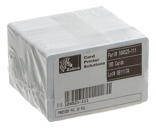 Tarjeta Zebra 104523-111 De Pvc X 100 Uds