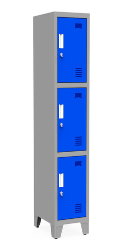 Imagen 4 de 5 de Guardabultos Locker Prontometal 3 Puertas Cortas Metalico