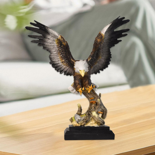 Majestuosa Escultura De Resina De Volando38.5x15.5x42cm