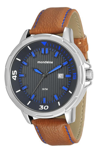 Relógio Mondaine Masculino Analógico Couro Marrom 49mm