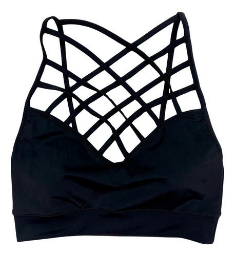 Top Deportivo Negro Comodidad Y Estilo En Movimiento Negro Lycra Grande