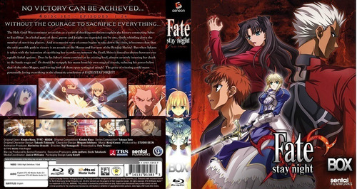 Fate Stay Night Serie Blu Ray Oficial