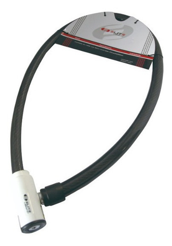 Candado Elite Cable Bicicleta 120cm Blanco Llave Reversible