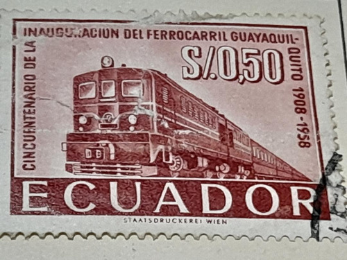 Estampilla   Ferrocarril Guayaquil-quito   0,50 0329  A3