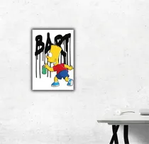 Comprar Cuadro Decorativo Bart Simpson Grafitti - 07 Bart Simpson Bastidor De Madera