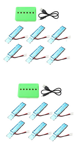 Batería Li-po Mejorada De 12 Unidades, 3,7 V, 520 Mah, 30 V,