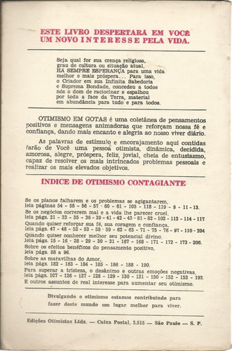 Livro Otimismo Em Gotas, R. O. Dantas (Usado)