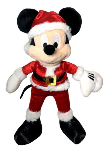 Boneco Pelúcia Mickey Mouse Papai Noel Natal Disney Original