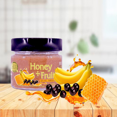 Mel Com Banana E Açaí Honey + Fruits Apis Nativa 250g