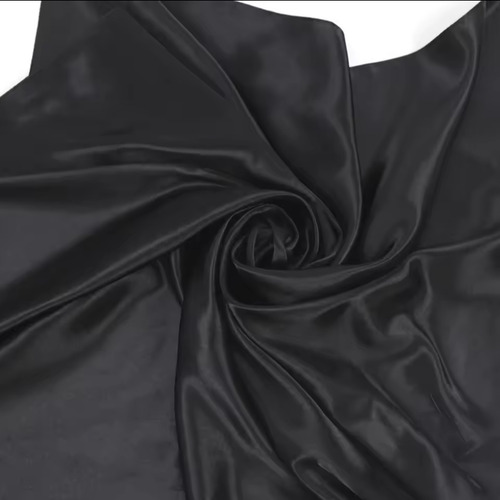 Pañuelo Rasado Negro Liso 90 X 90cm Cuello Moda Negro Liso Rasado Único