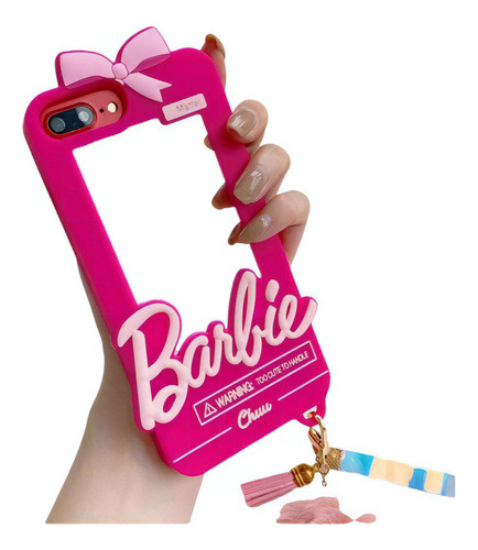 Barbie Funda Protectora Con Espejo Y Charm Para Móvil Rosa