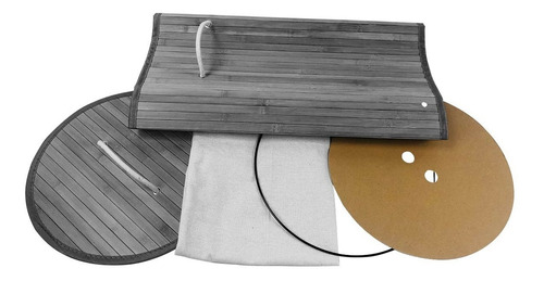 Imagen 5 de 9 de Canasto Cesto Tacho Reciclaje Juguete Ropa Bambu Tapa Grande