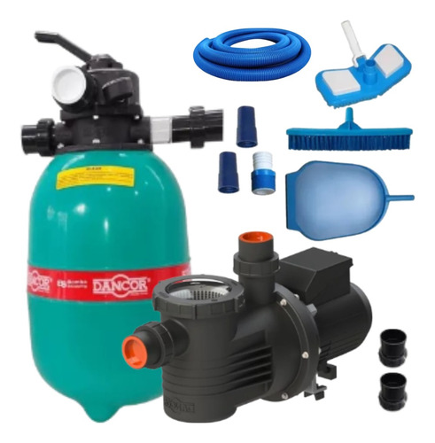 Bomba P/piscina 1/3cv Dancor C/filtro Dfr12 30.000l + Kit