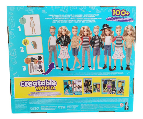 Muñeca Creatable World Kit Personaje Y Ropa 100+ Look Dc-414