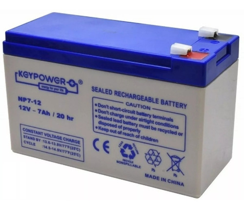 Imagen 3 de 4 de Bateria 12v 7a 7ah 7amp Gel Recargable Alarma Ups Luces Led