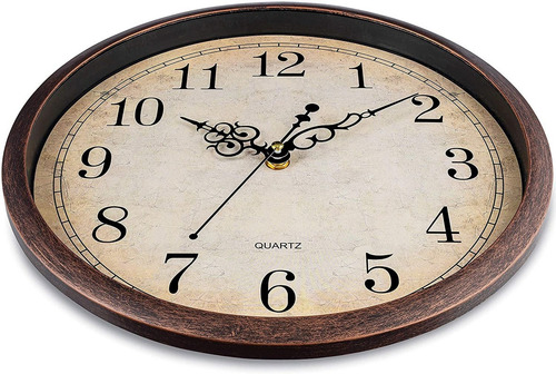Imagen 5 de 10 de Reloj De Pared Silecioso Números Negros Pilas No Incluídas