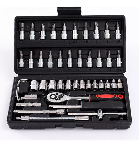 Juego Herramientas Mecánicas Dados Acerokit Kit 46pc