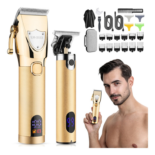 Set De Cortapelos Para Hombre Con Pantalla Led Hair Cell Hig