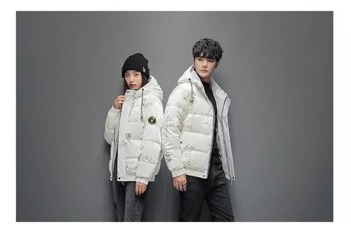 Chaqueta Plumas Hombre Con Capucha Invierno Moda Coreana