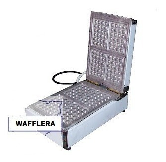 Wafflera 4 Moldes - Wafle - Acero Inox.