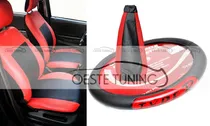 Comprar Fundas Cubre Asientos Cuero + Cubre Volante + Cofia Rojo