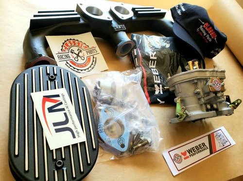 Imagem 5 de 6 de Kit Weber 40 Niquelada Alcool Turbo C10 6 Cil Motor 261